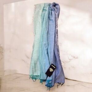 Elegant Blue and Green Scarf